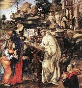 LIPPI, Filippino Apparition of The Virgin to St Bernard sg oil on canvas
